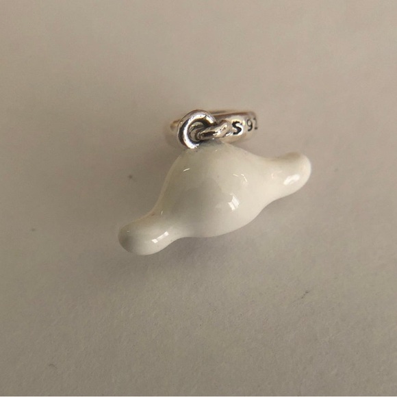 Sterling silver Sanrio Kawaii Cinnamoroll portrait charm, fits Pandora - Picture 3 of 5